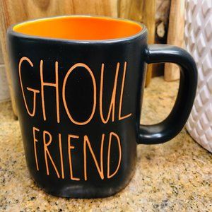 Rae Dunn 2020 Halloween Ghoul Friend mug with orange interior
